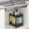 Basicwise Under Sink Organizer Sliding Wire Baskets Adjustable 2-Tier Metal Storage Rack for Bathroom Kitchen or Utility Cabinets Pull-Out Shelf for Toiletries Cleaning Supplies & Pantry Essentials